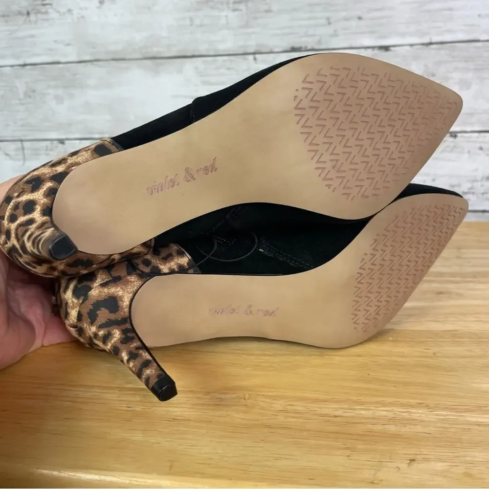 Violet & Red Quintin Heeled Ankle Booties Size 8.5